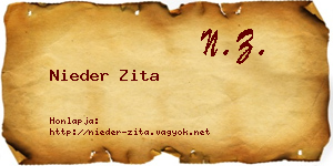 Nieder Zita névjegykártya